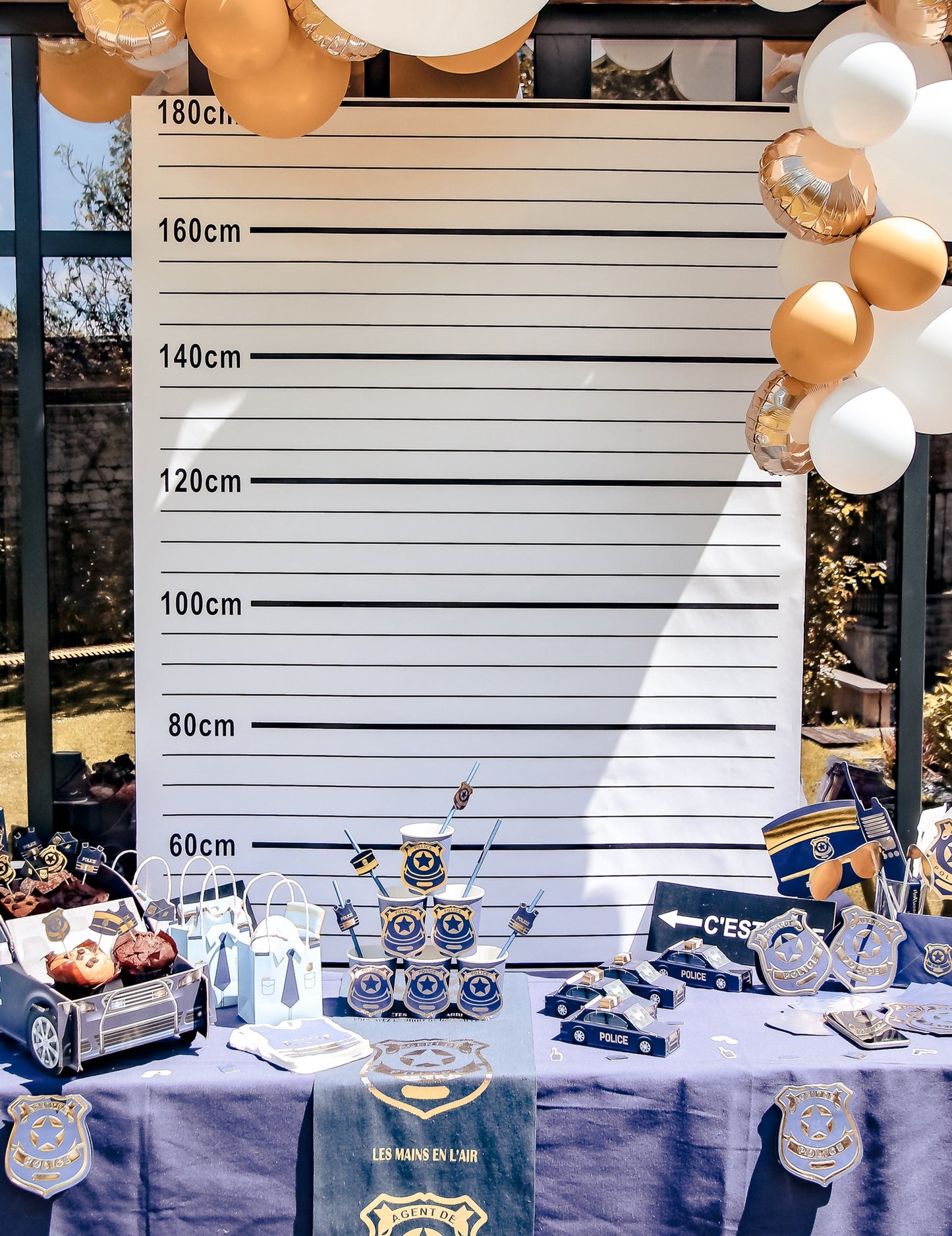 Arestați pânza poliției 180 x 110 cm