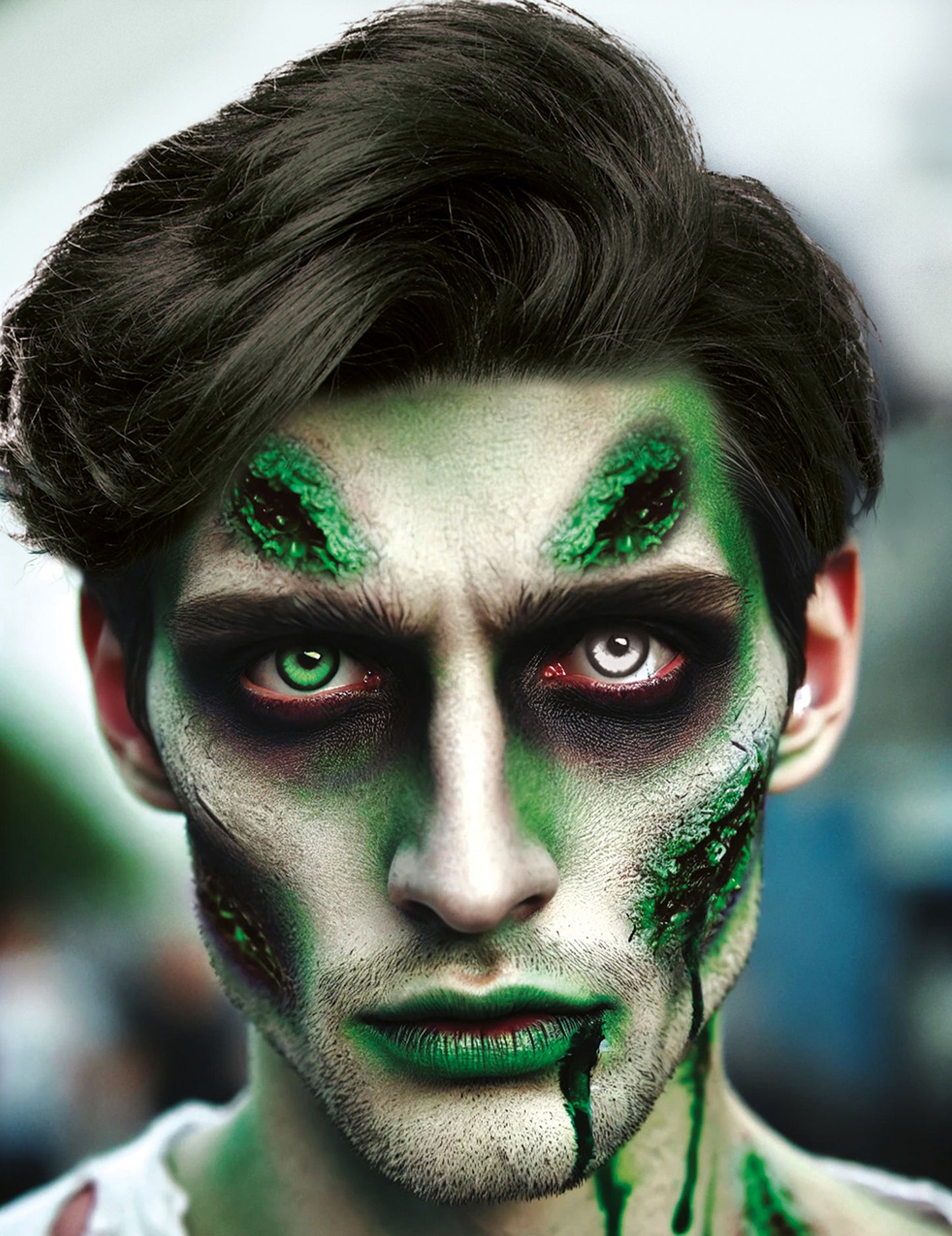 Tub de sânge fals verde 28 ml