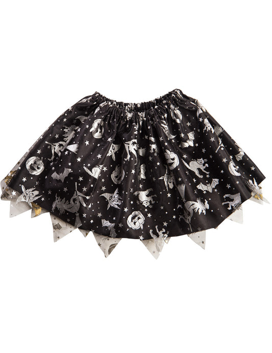 Vue de face du tutu Halloween pour fille
