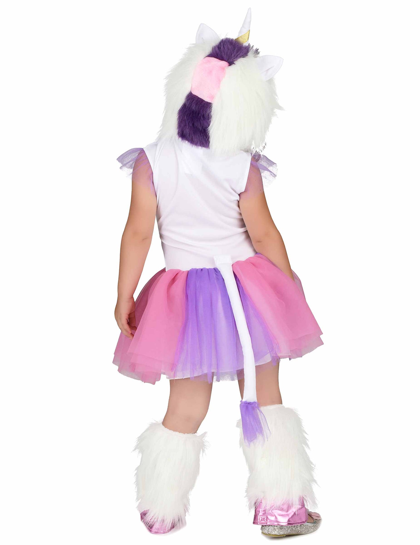 Vue de dos du déguisement de princesse licorne