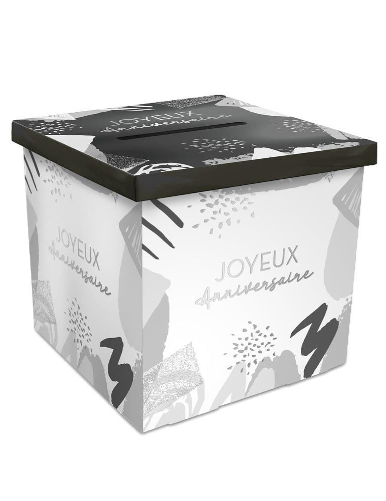 La mulți ani alb și argintiu carton de carton