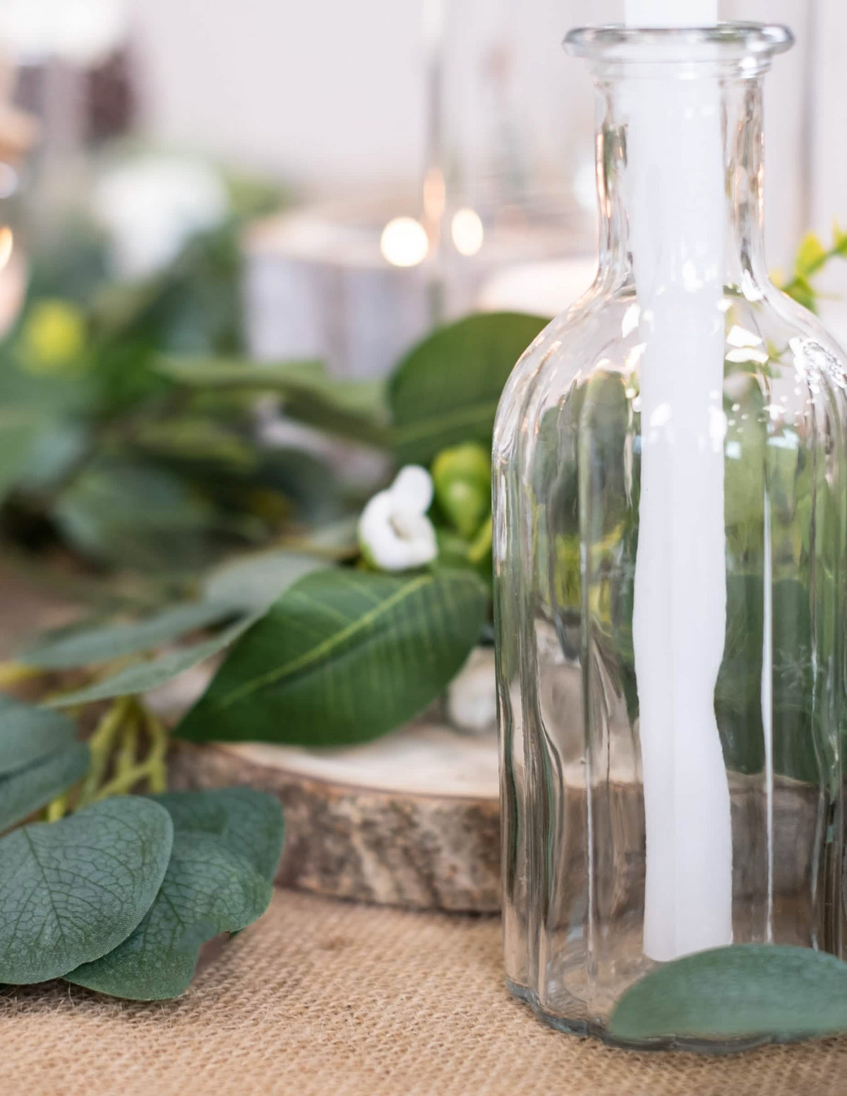 Vază de sticlă 19 cm transparent pentru decor