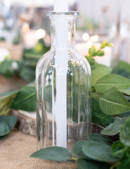 Vază de sticlă 19 cm transparent pentru decor