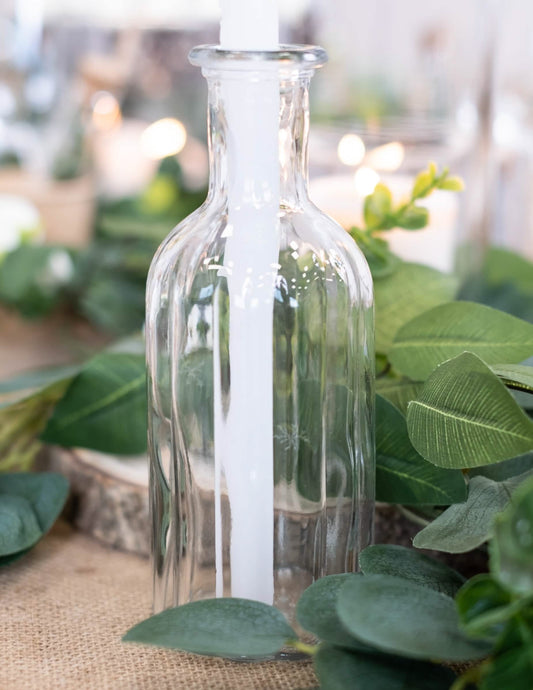 Vază de sticlă 19 cm transparent pentru decor