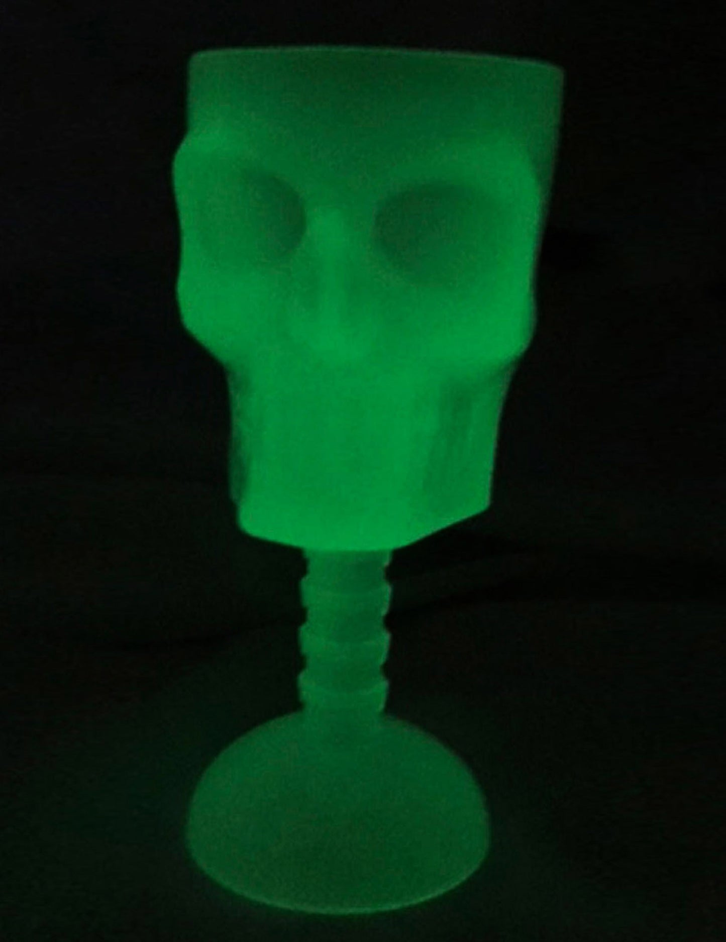 Sticlă de craniu fosforescent de 18 cm