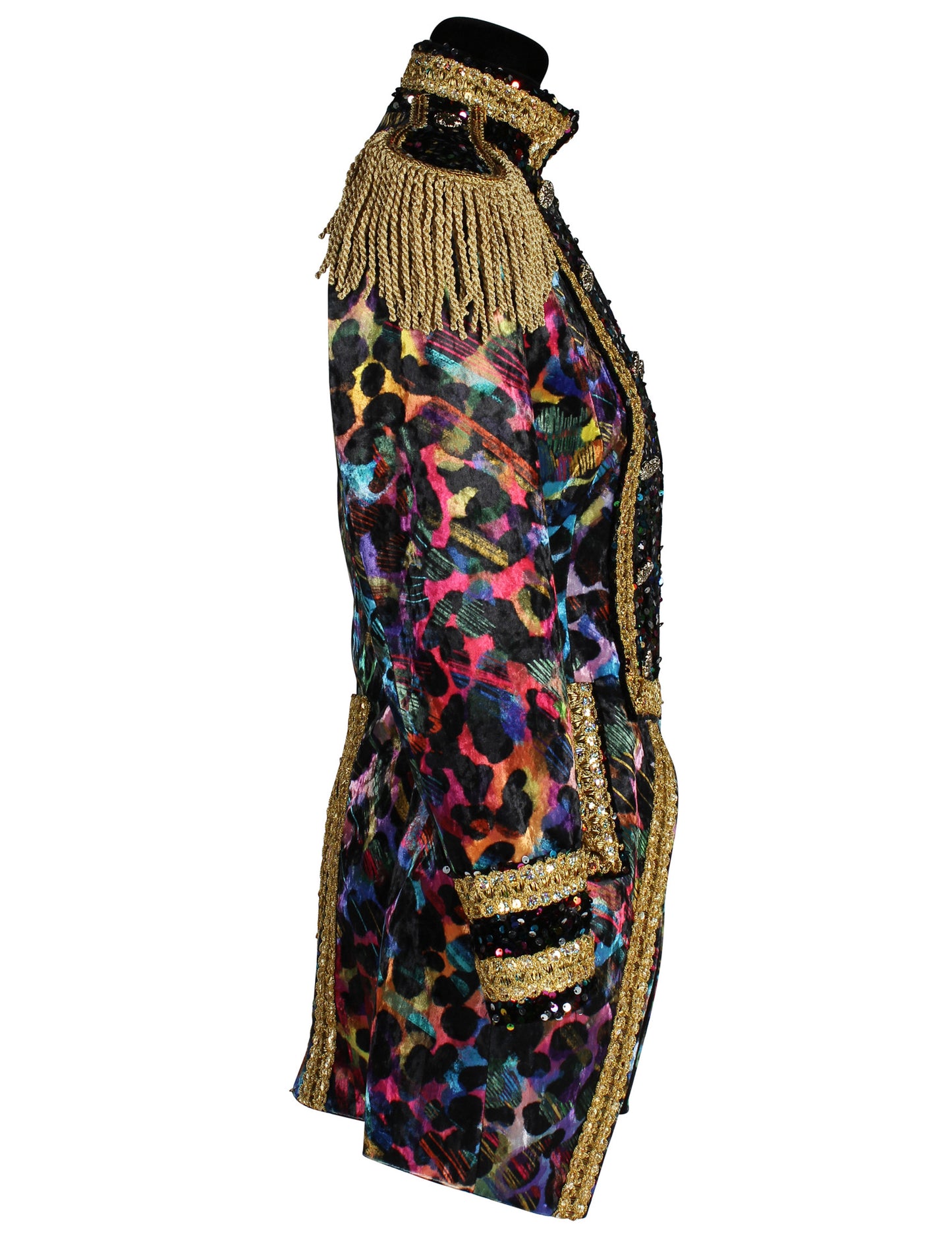 Jachetă de carnaval de lux pentru femei în culori neon