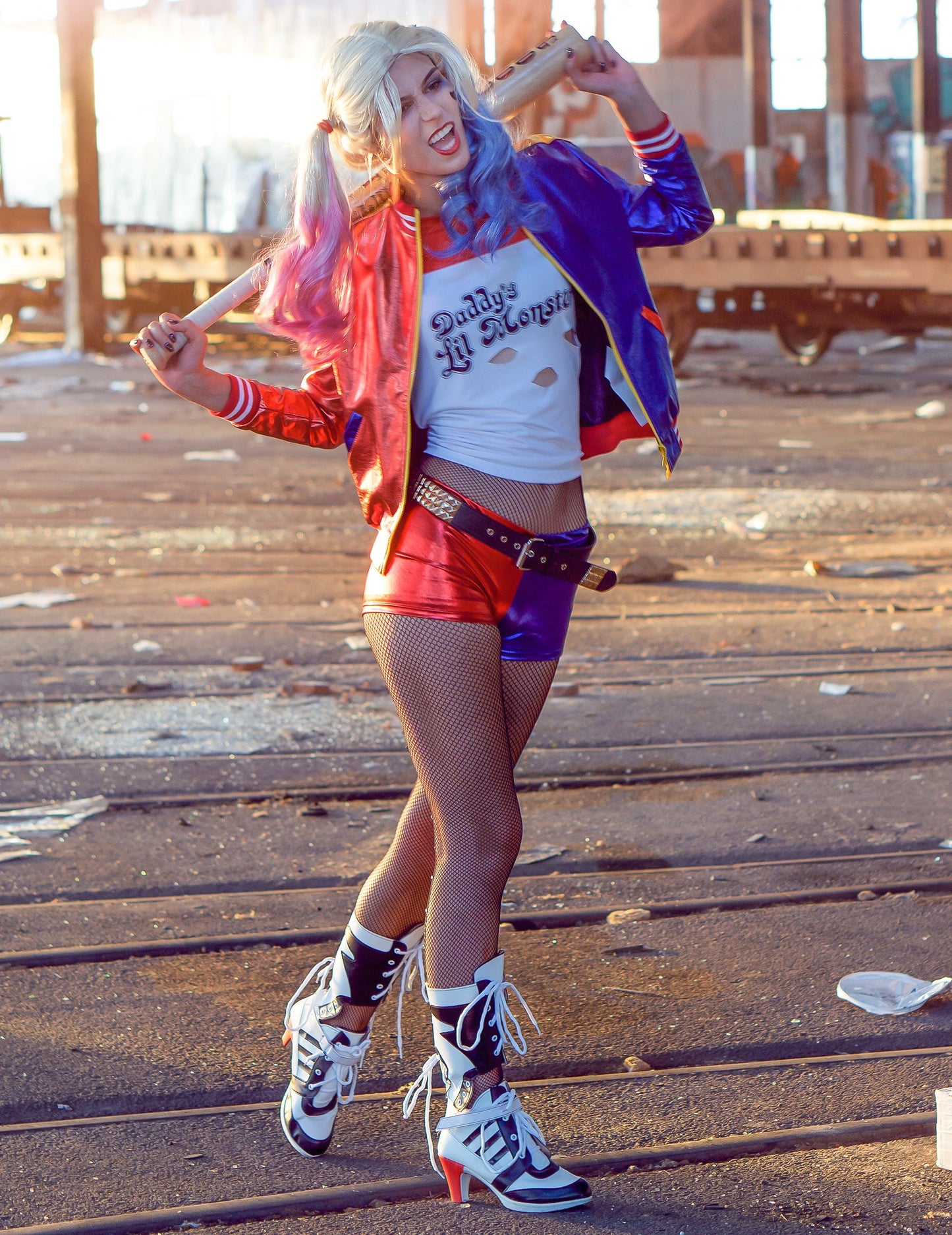 Jachetă integrată și tricou Harley Quinn Suicide Squad Woman