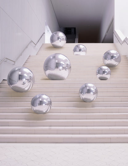 Minge oglindă gonflabilă argintie 60 cm 