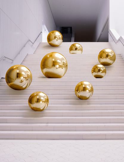 Minge oglindă gonflabilă aurie 120 cm 