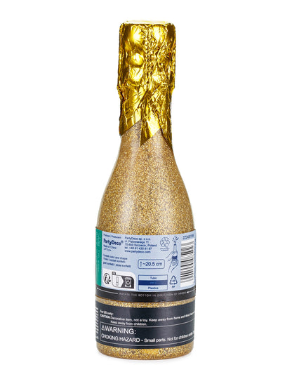 Tun confetti cu șampanie din hârtie metalizată aurie 20,5 cm 