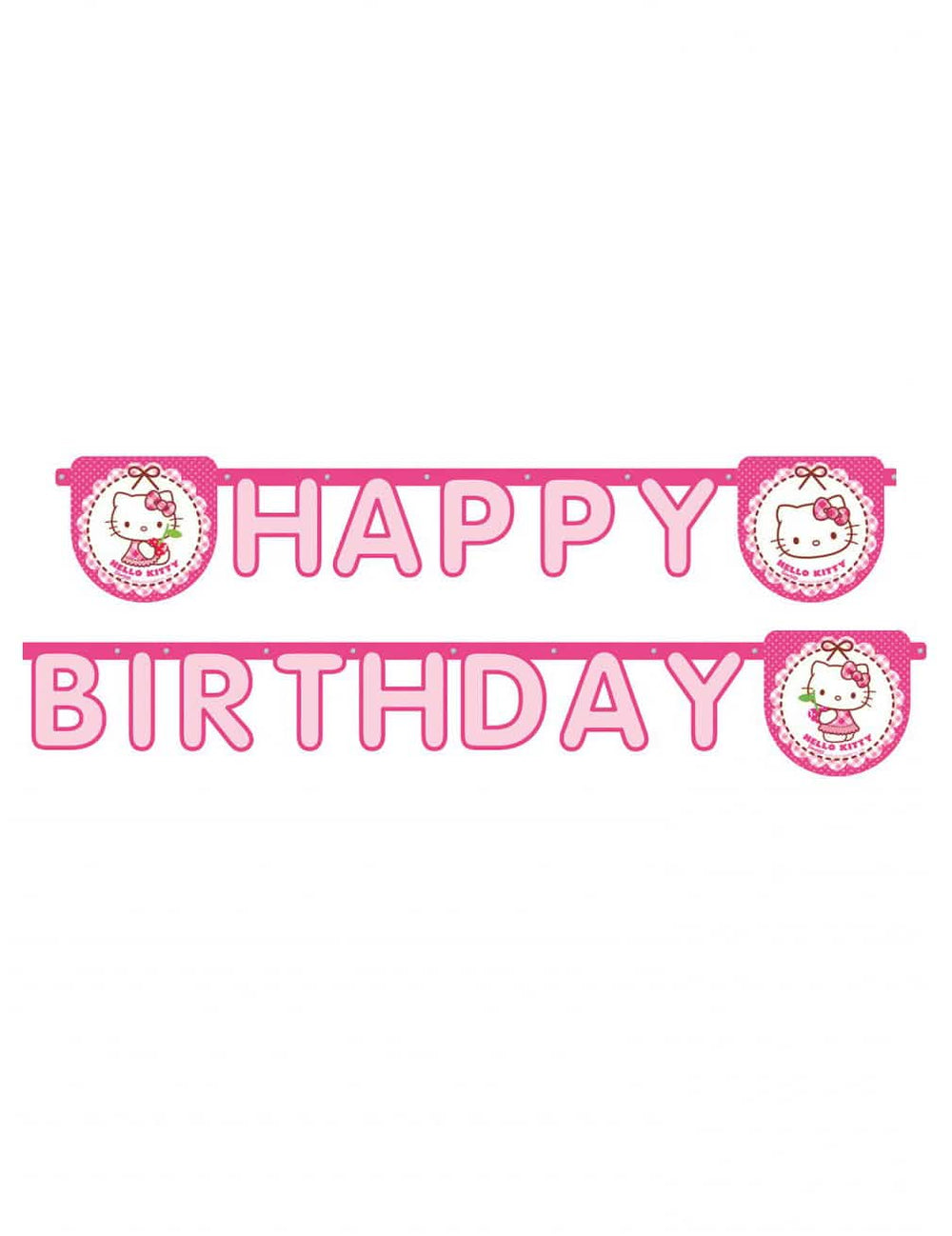 Ghirlandă Happy Birthday Hello Kitty pentru copil roz