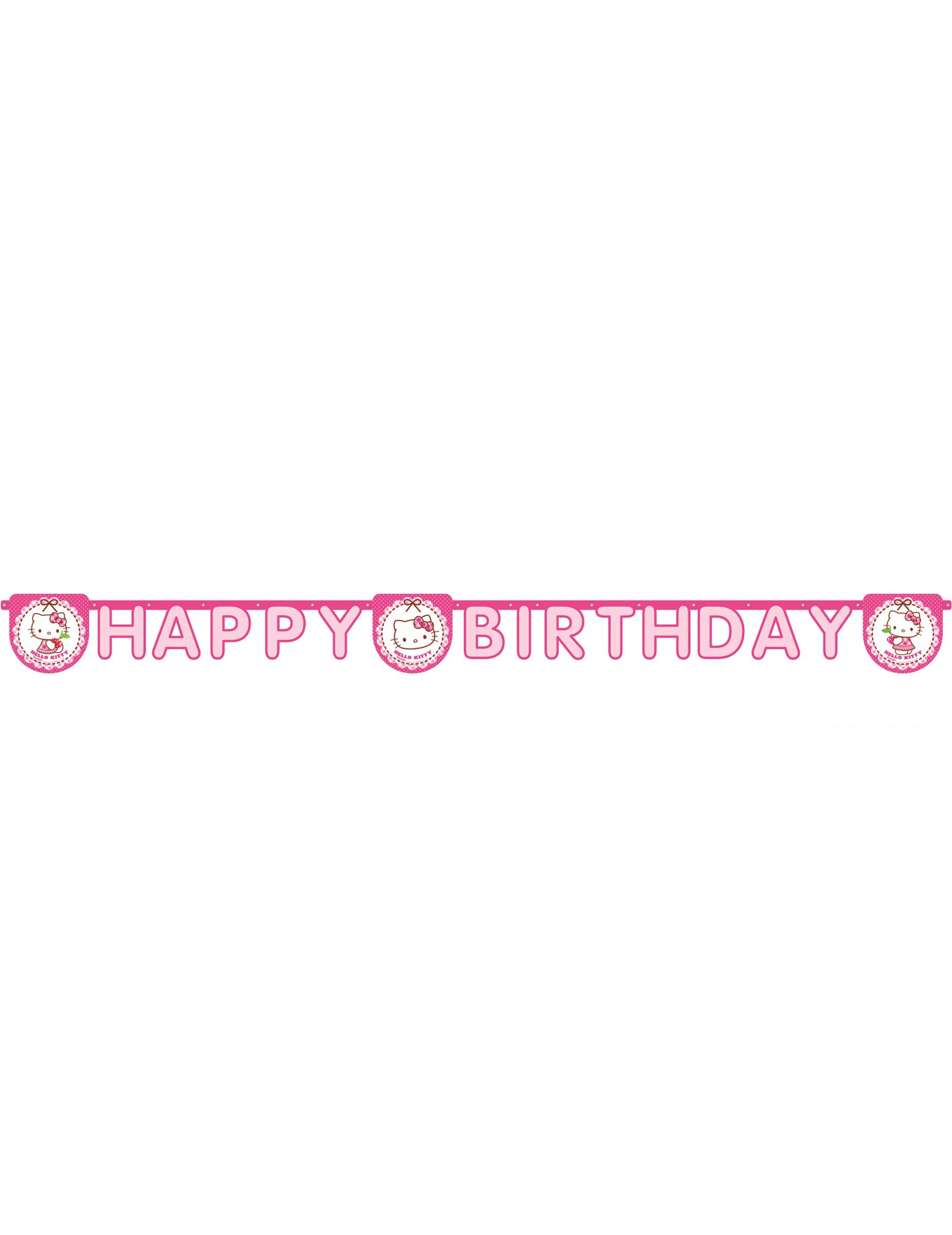 Vue d'ensemble de la guirlande Happy Birthday Hello Kitty