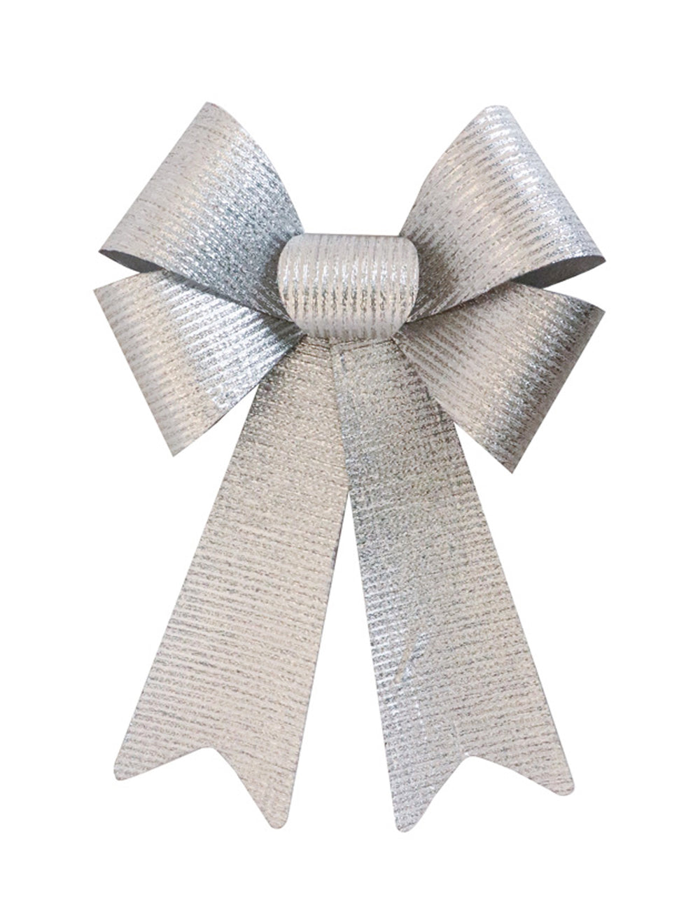 Nœud de fête pour décoration argenté brillant