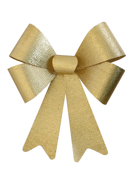 Nœud doré brillant pour fête or à texture striée