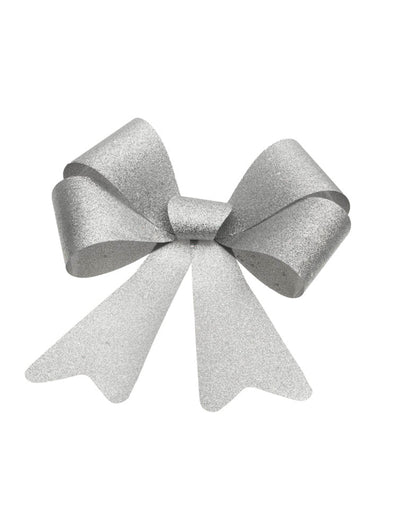 Nœud à paillettes pour décoration argent
