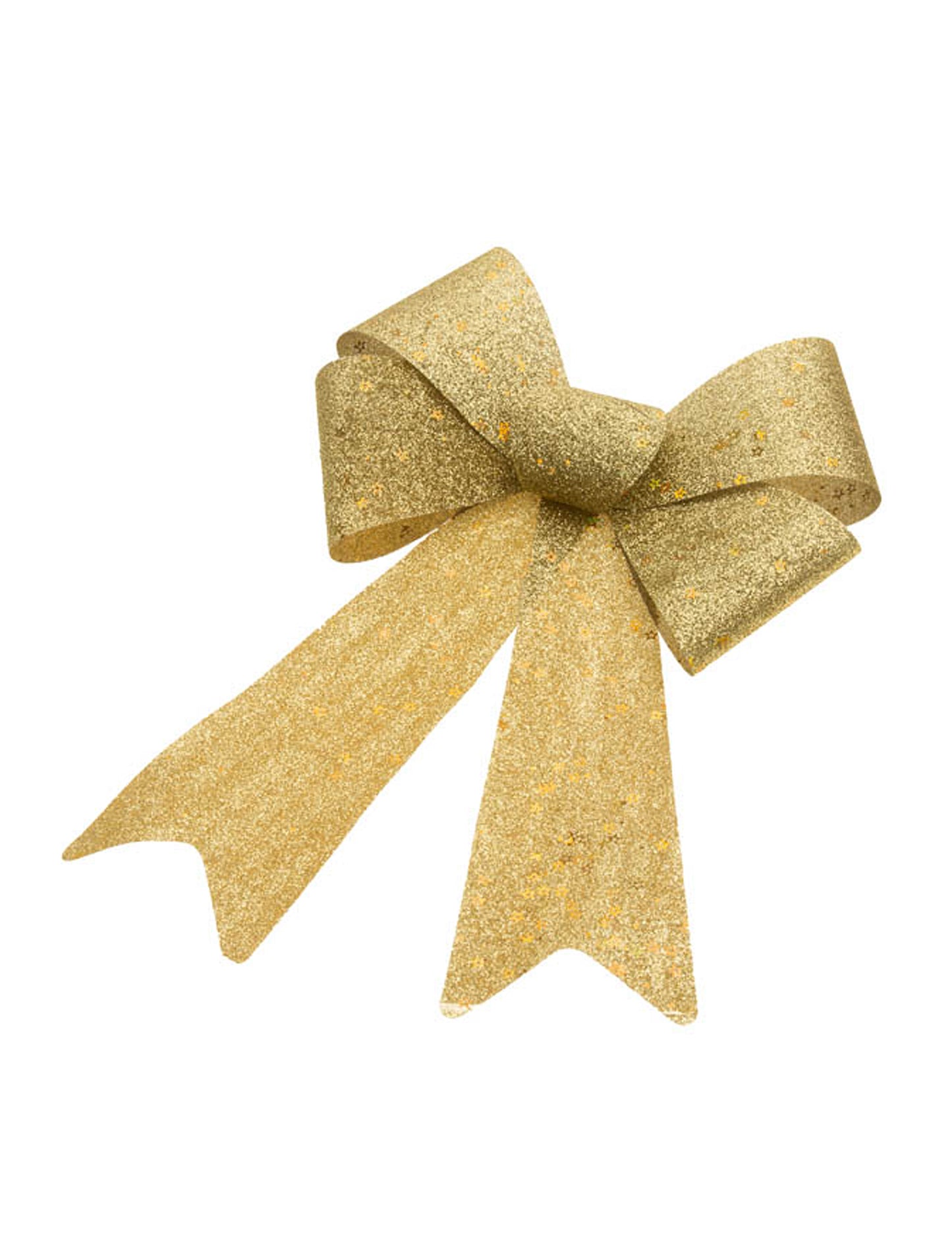 Nœud à paillettes pour décoration de fête doré