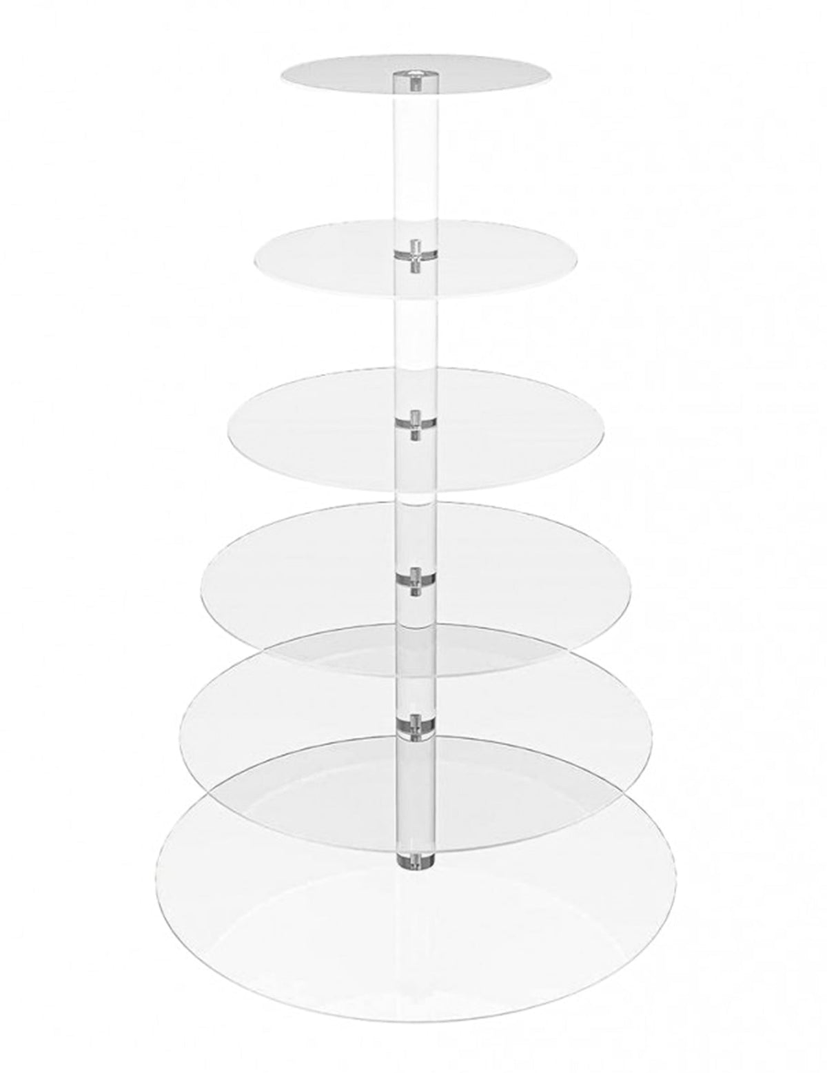 Présentoir à gâteaux à étages rond transparent