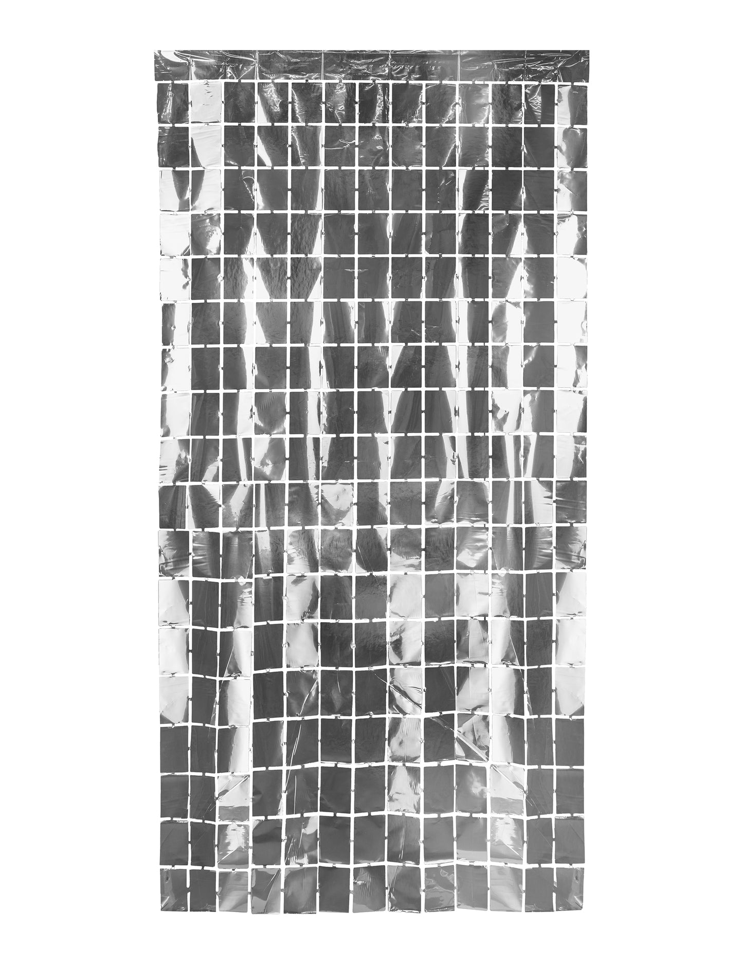Cortină din pătrate argintii 100 x 200 cm 