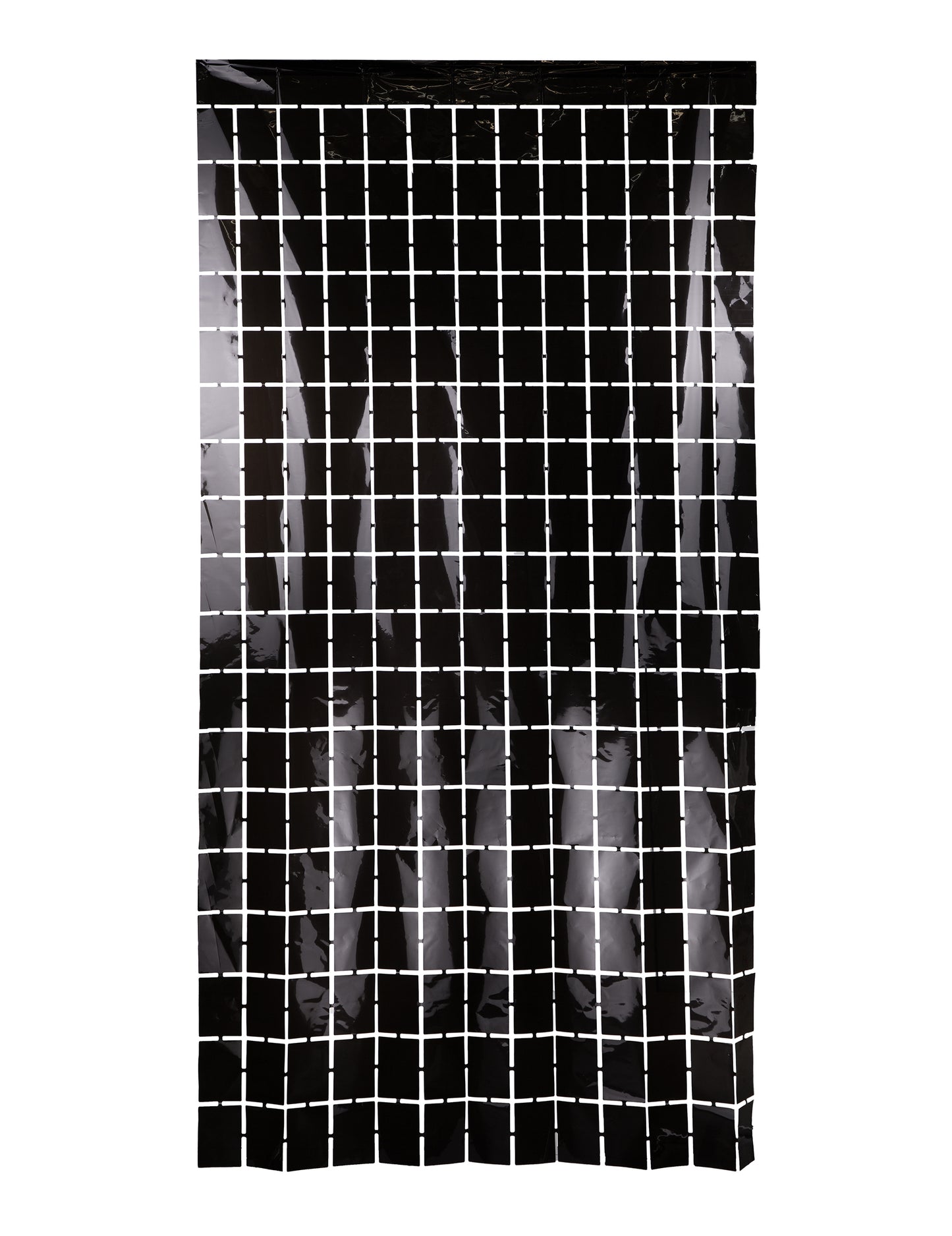 Draperie cu pătrate negre 100 x 200 cm 