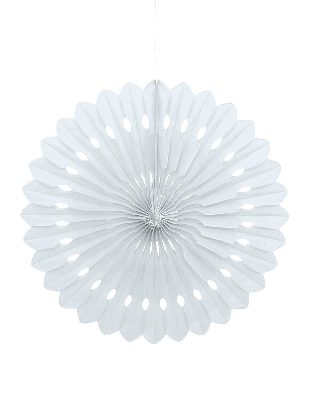 Rosace en papier pour décoration blanche alvéolée