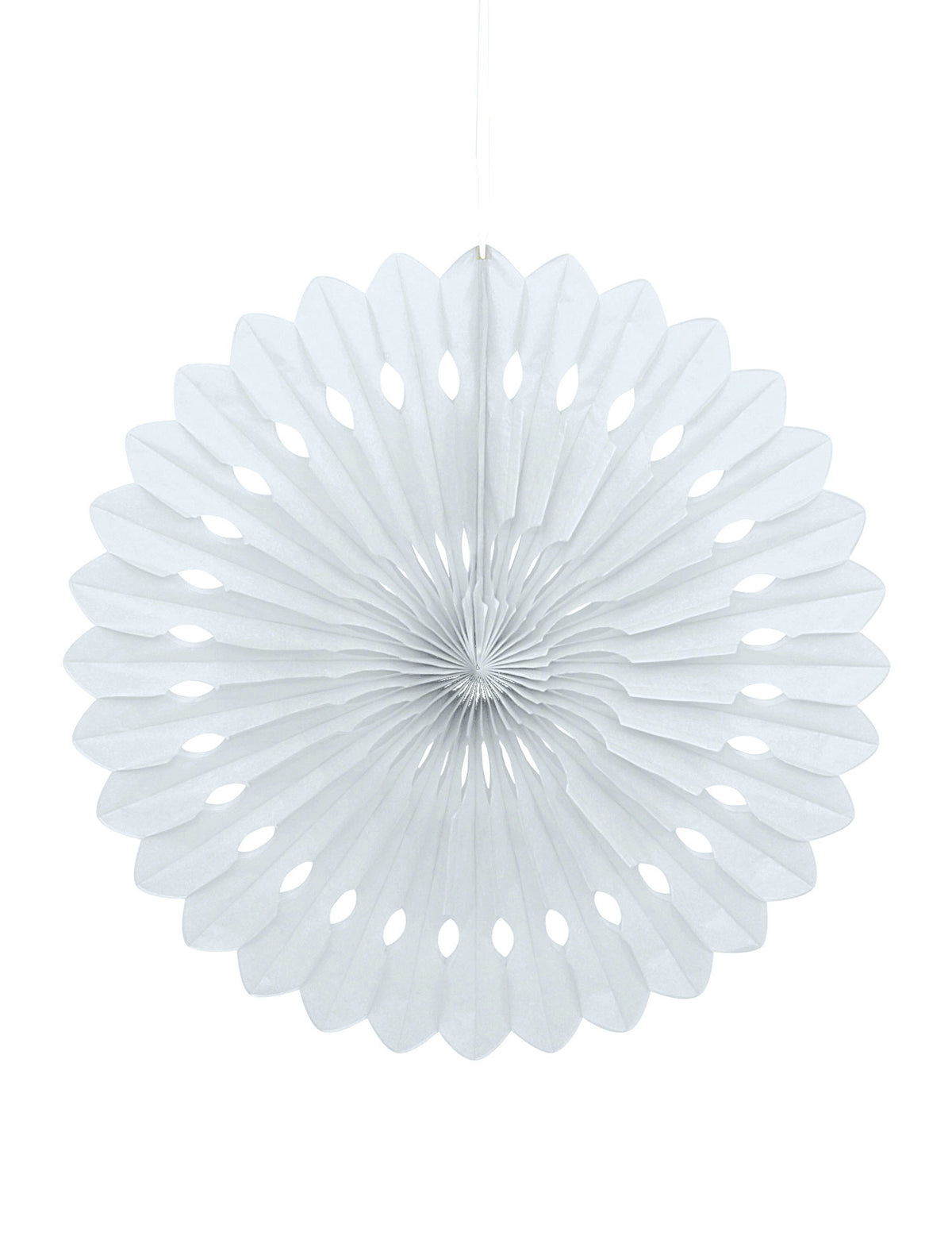 Rosace en papier pour décoration blanche alvéolée