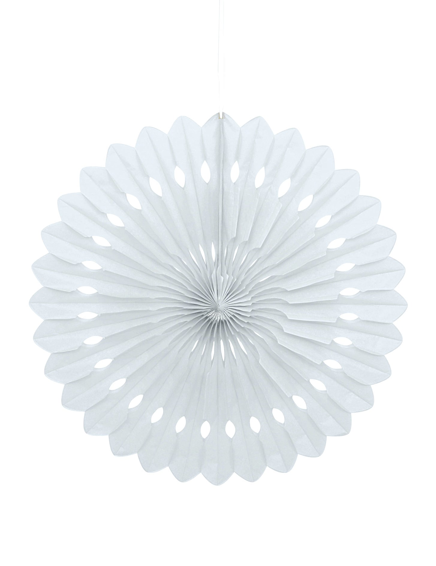 Rosace en papier pour décoration blanche alvéolée