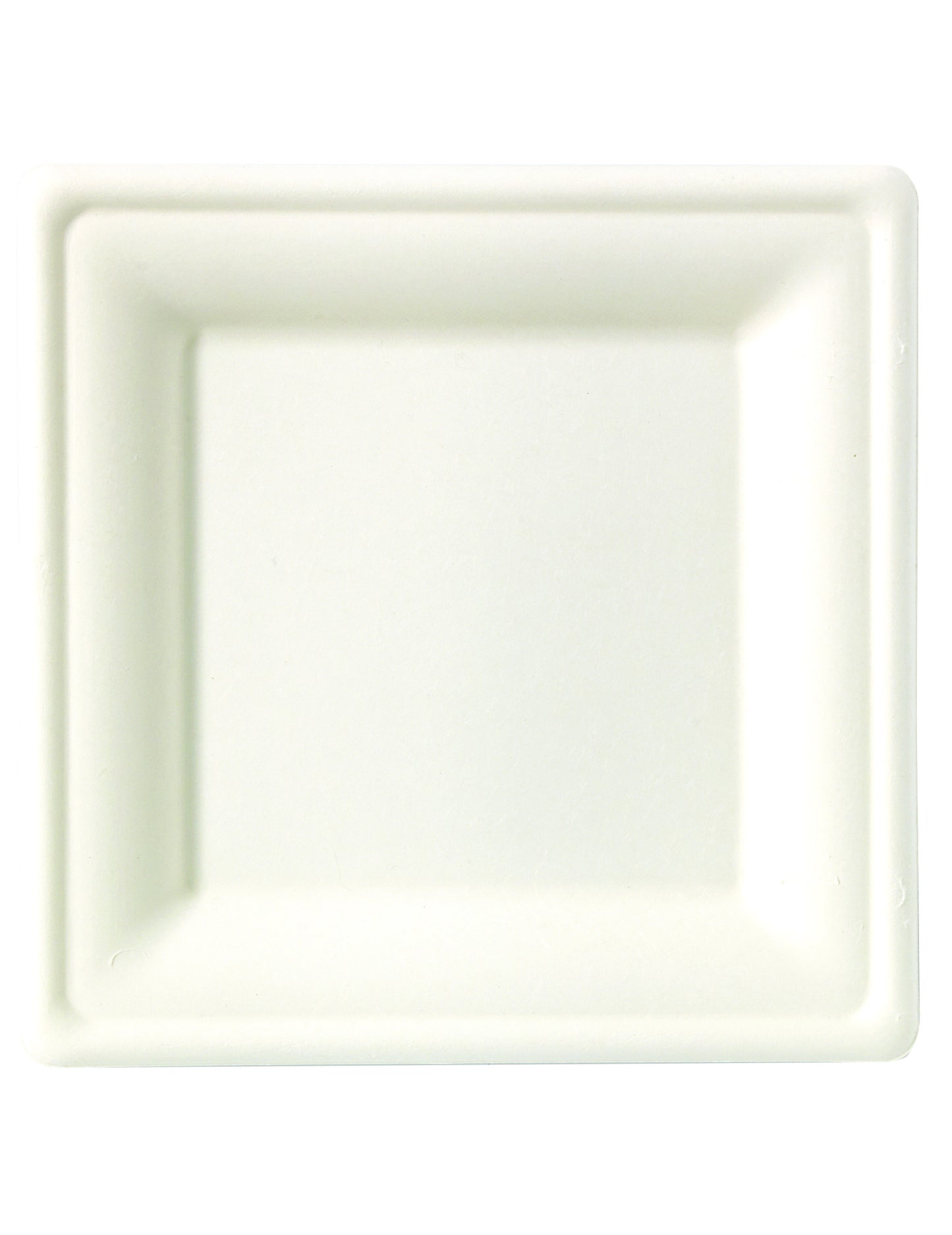 10 farfurii pătrate din fibră de trestie de zahăr, 26 x 26 cm compostabil alb