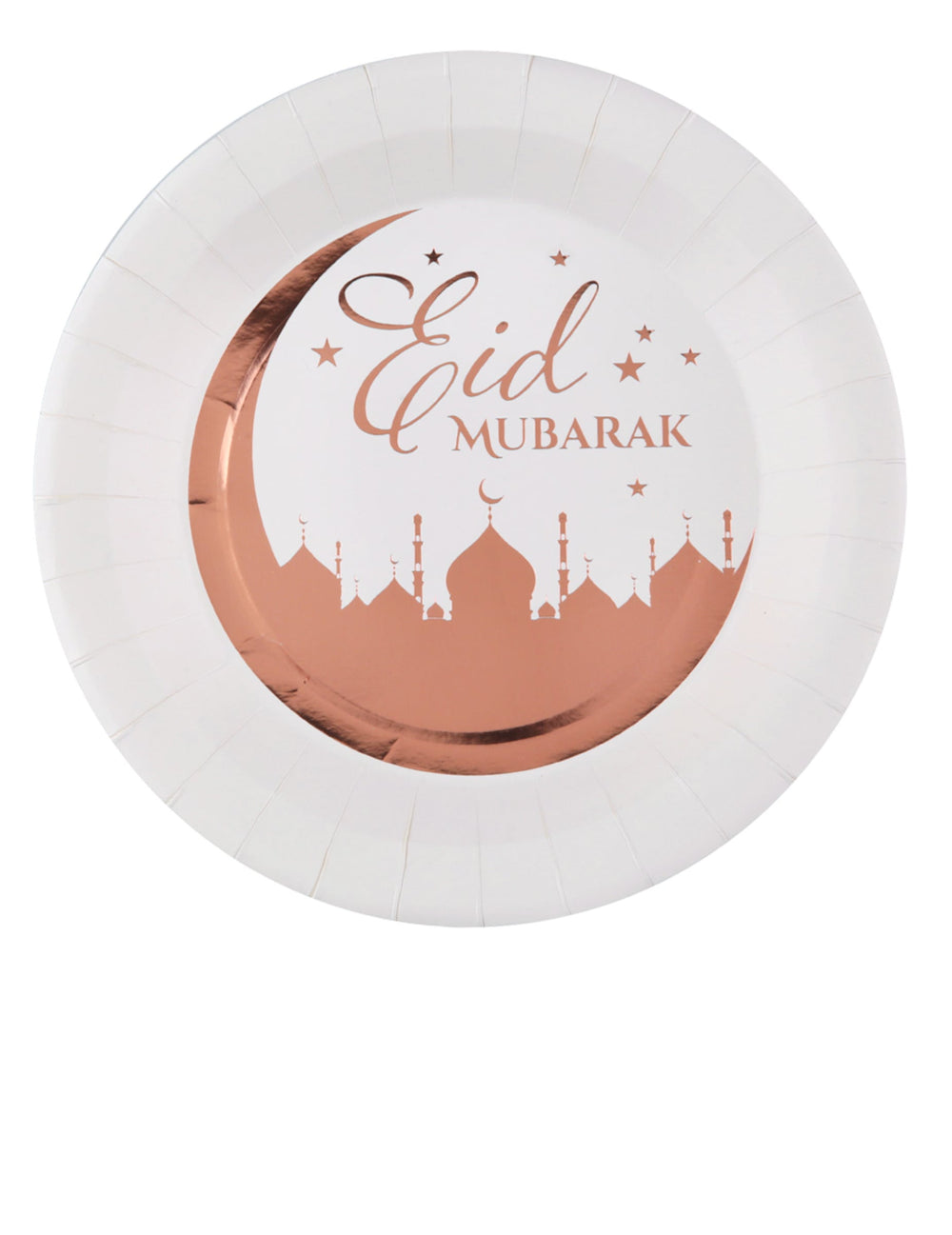 Mise en situation de table des assiettes en carton Eid Mubarak