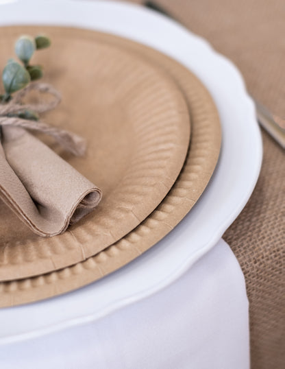 10 plăci de carton Kraft 23 cm