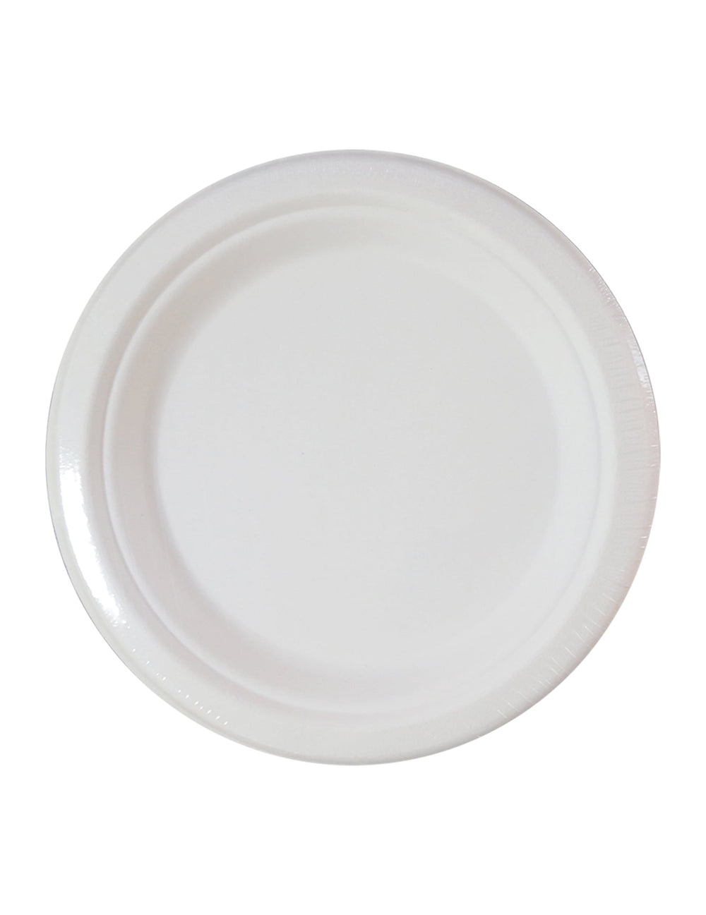 Assiettes en fibre de canne compostables pour fête blanches