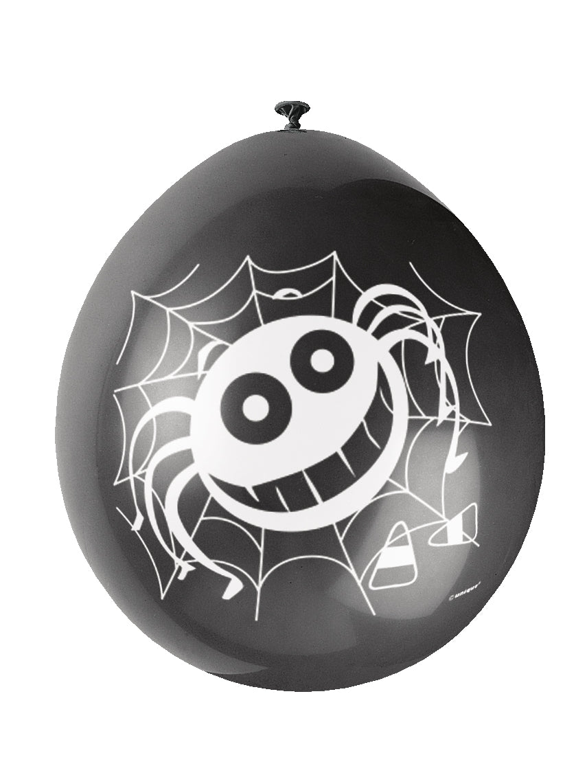 Ballons en latex araignées pour Halloween noir