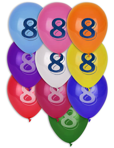 Baloane cu cifra 8 multicolore