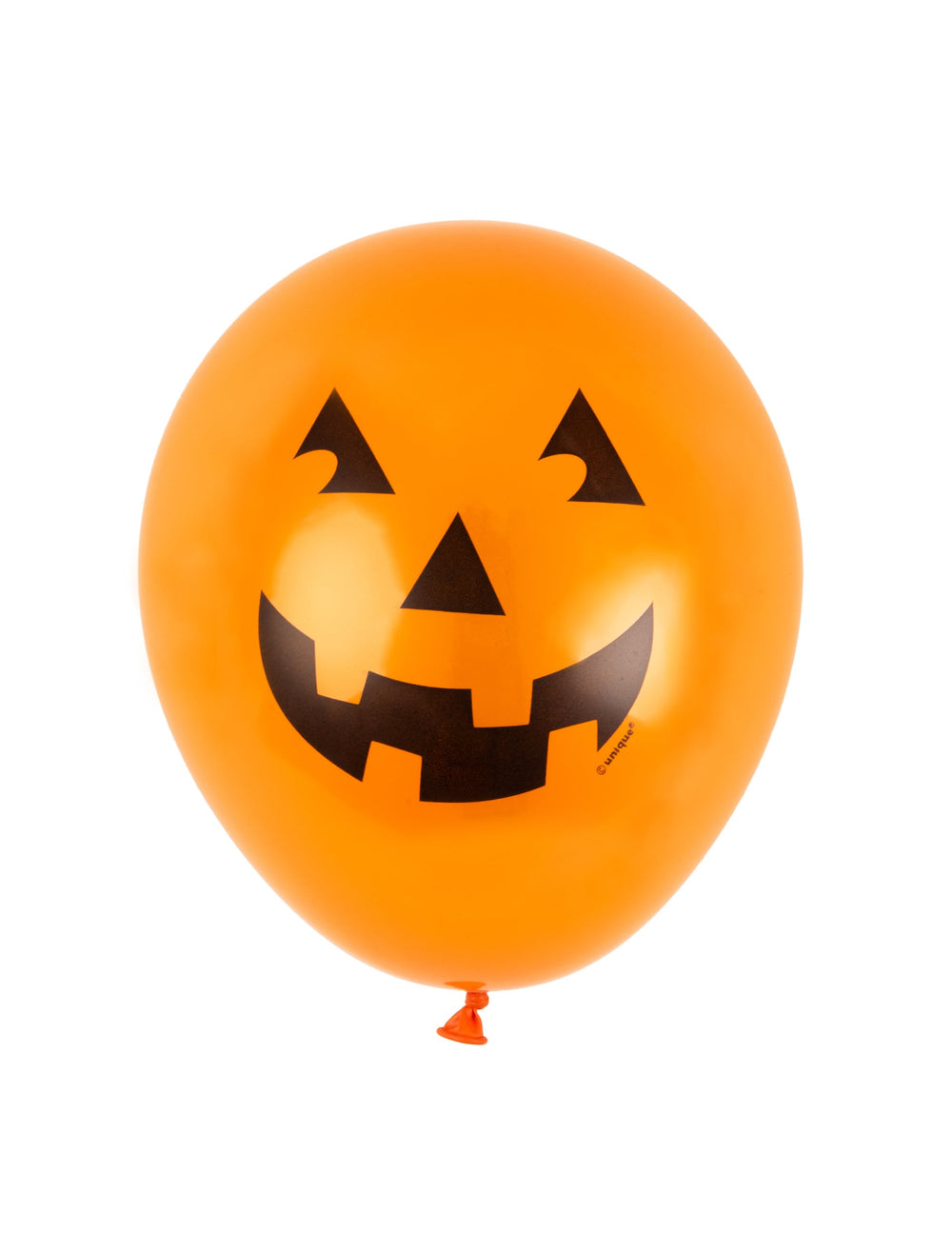 Ballons en latex citrouille souriante pour Halloween orange