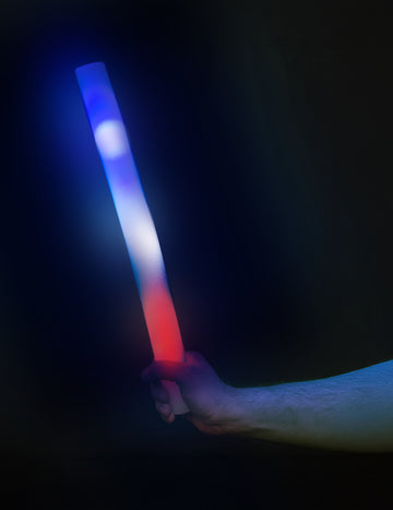 10 Bastoane Franța luminoase LED din spumă 48 cm 