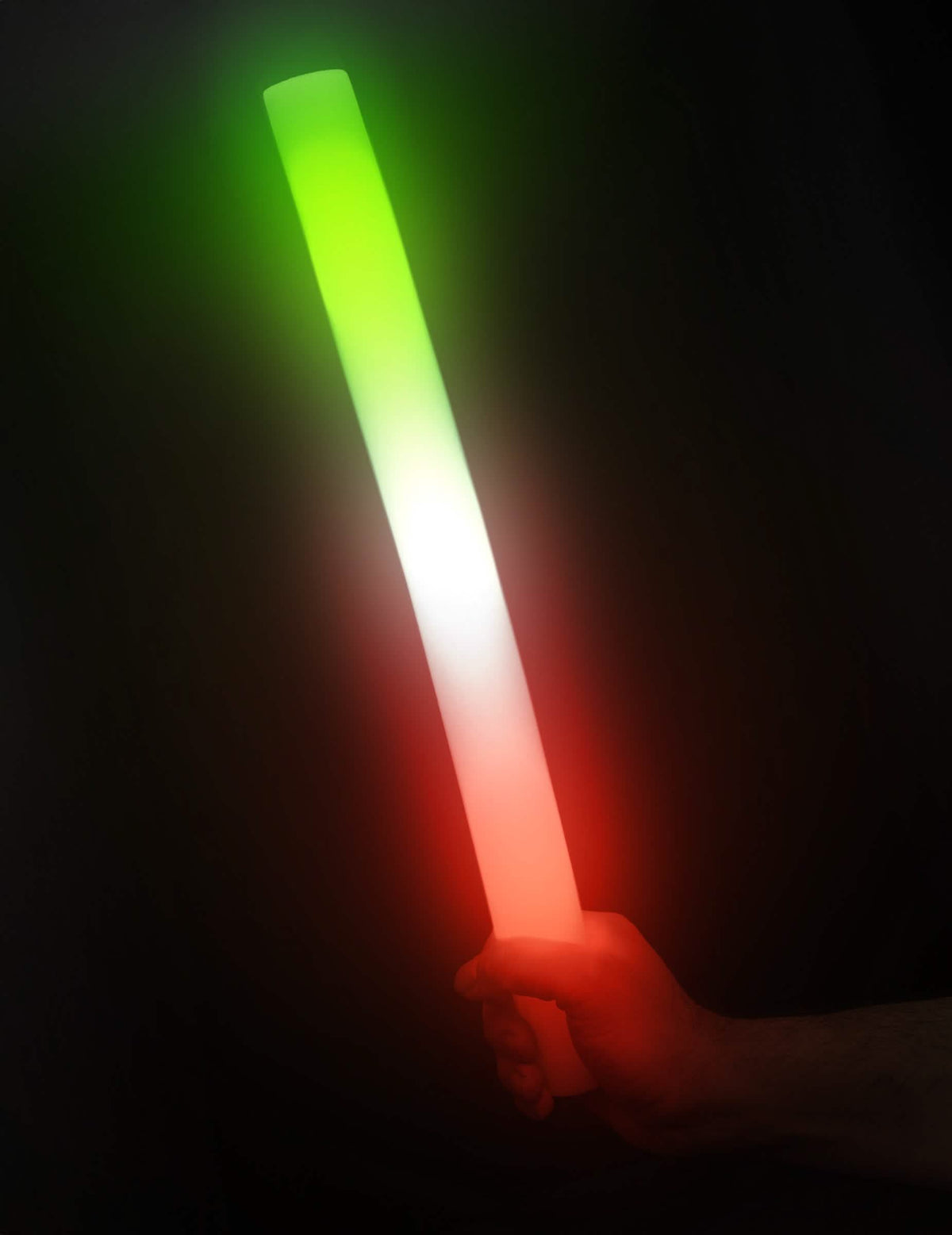 Bâton lumineux LED en mousse Italie pour supporters vert blanc rouge
