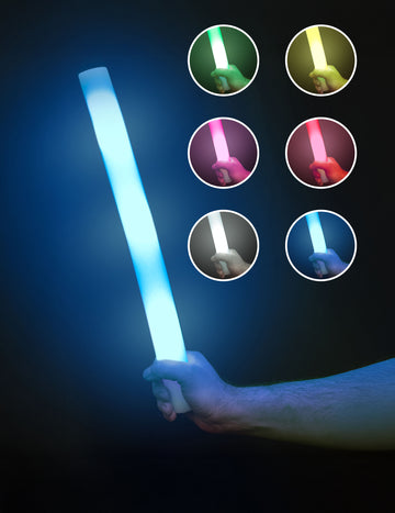 10 bețe luminoase LED din spumă 48 cm 