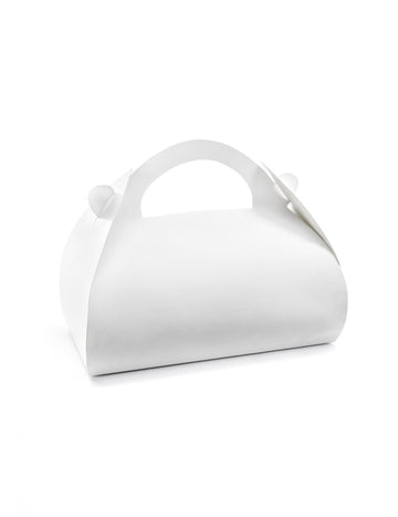 10 boîtes à gateaux en carton blanches avec anse