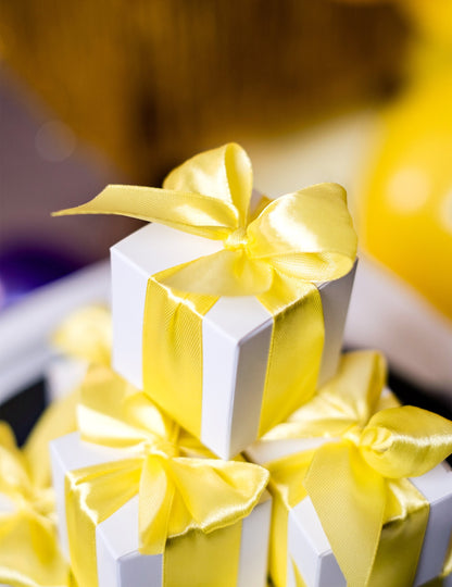 10 cutii pătrate de carton albe de 5 x 5 cm pentru migdale dulci și cadouri de nuntă