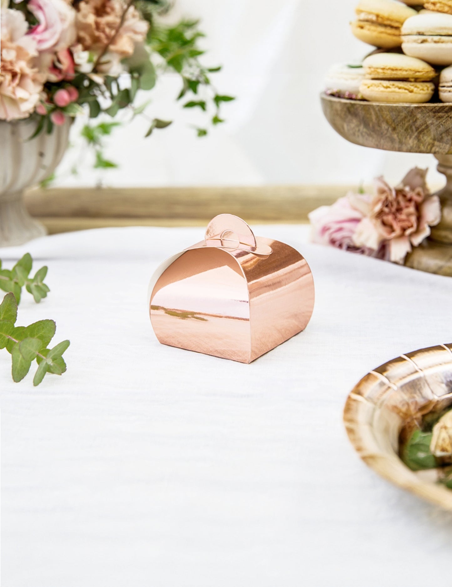 10 cutii de carton din aur metalic din aur 6 x 5,5 cm