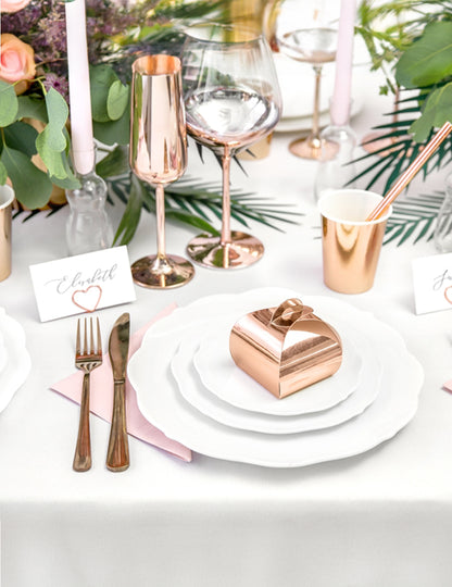 10 cutii de carton din aur metalic din aur 6 x 5,5 cm