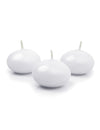 10 Bougies flottantes mat blanches 50 mm