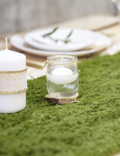 10 Bougies flottantes mat blanches 50 mm
