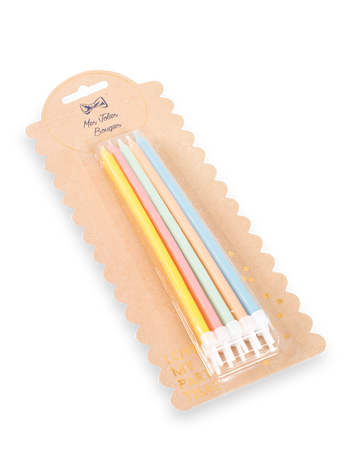 10 lumânări mari de naștere pastelate 15 cm