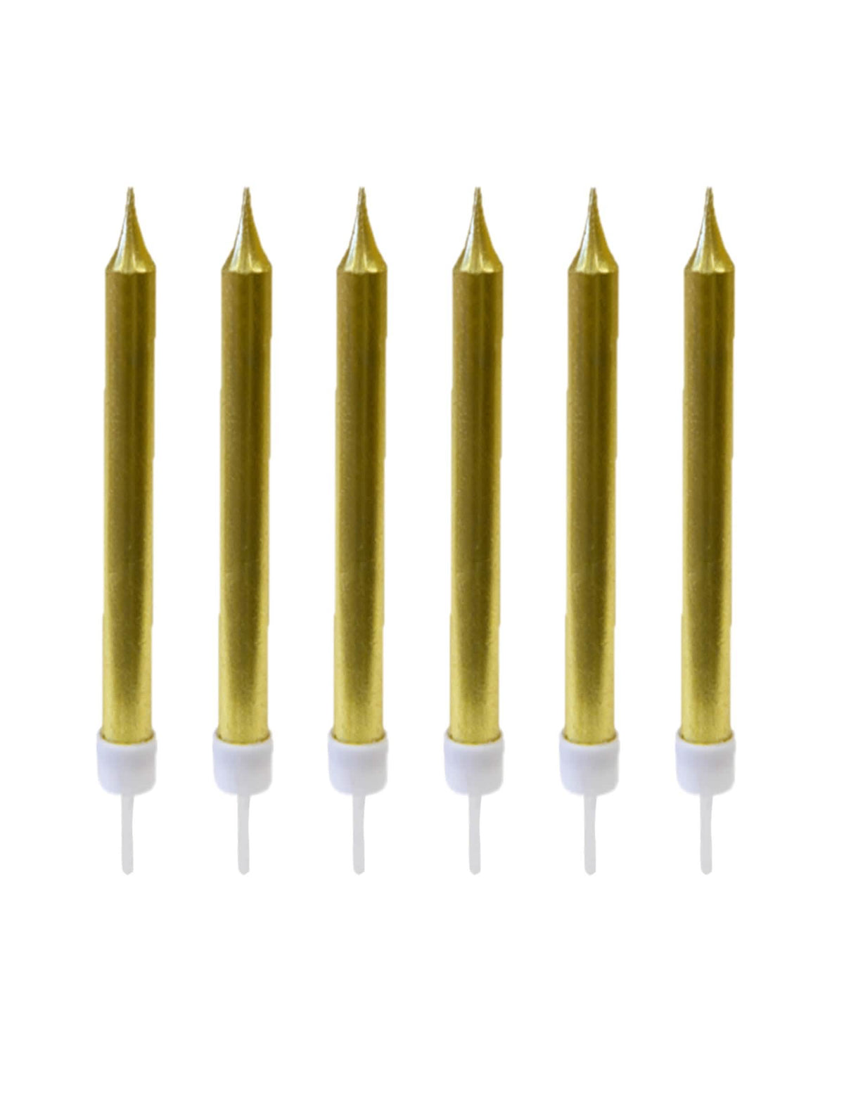 Bougies d'anniversaire dorées métallisées