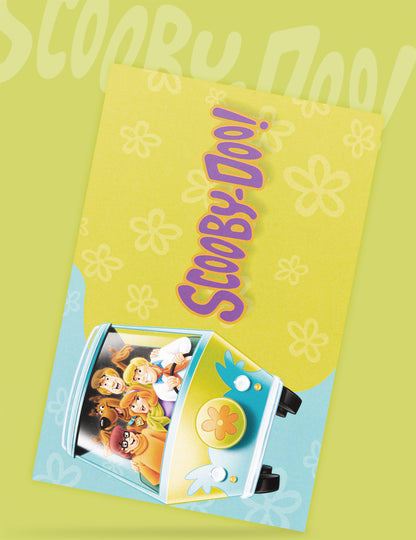8 cartes d'invitation avec enveloppes Scooby-Doo jaune avec la Mystery Machine