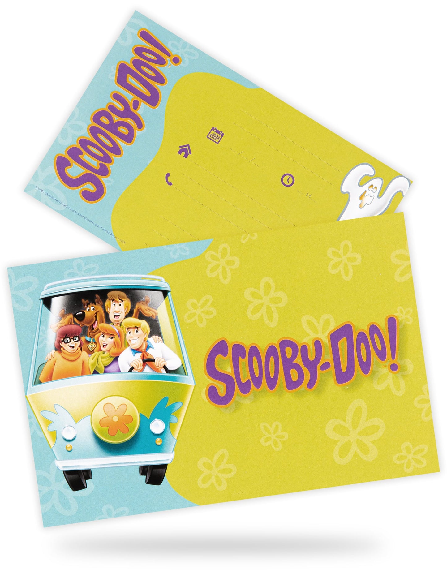 Invitation tenue en main des cartes d'invitation avec enveloppes Scooby-Doo