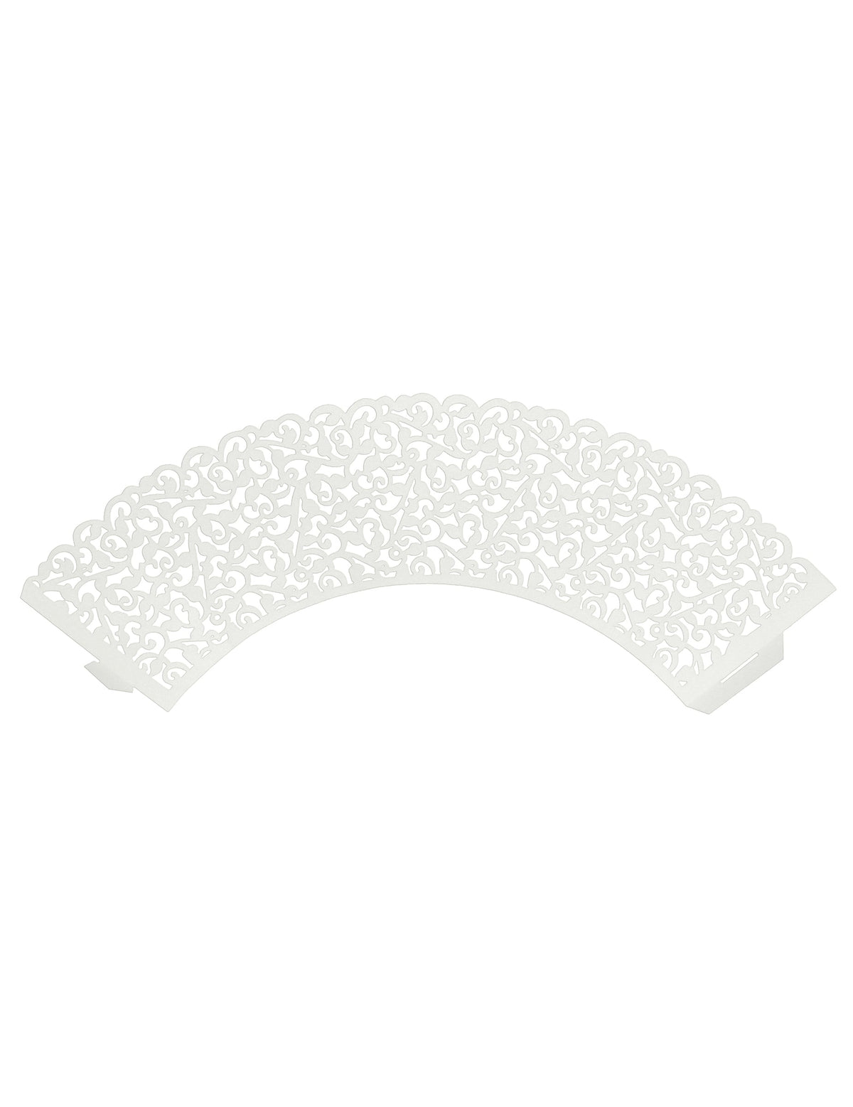 Vue à plat des contours pour cupcakes dentelle pour mariage