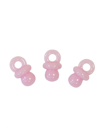 10 decorațiuni de masă cu model de suzetă roz 2 cm pentru petrecerea de baby shower