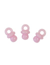 Décorations de table motif tétine pour baby shower rose