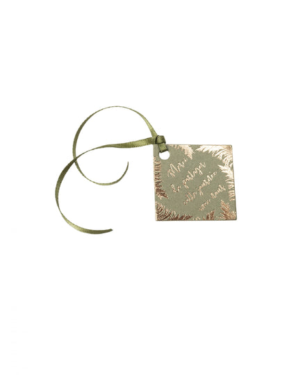 10 etichete de mulțumire din hârtie kaki pampas și panglică de satin pentru o nuntă